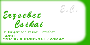 erzsebet csikai business card