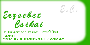 erzsebet csikai business card